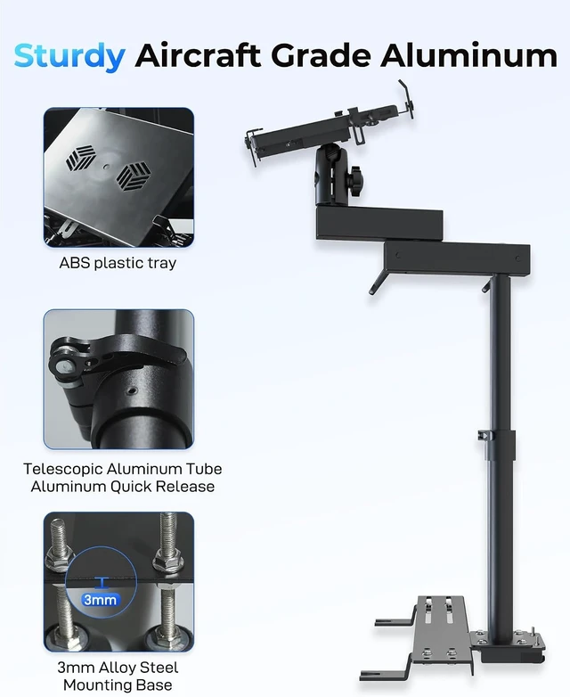 Alt view image 6 of 7 - No-Drill Car Laptop Mount, Adjustable Mobile Truck Computer Stand