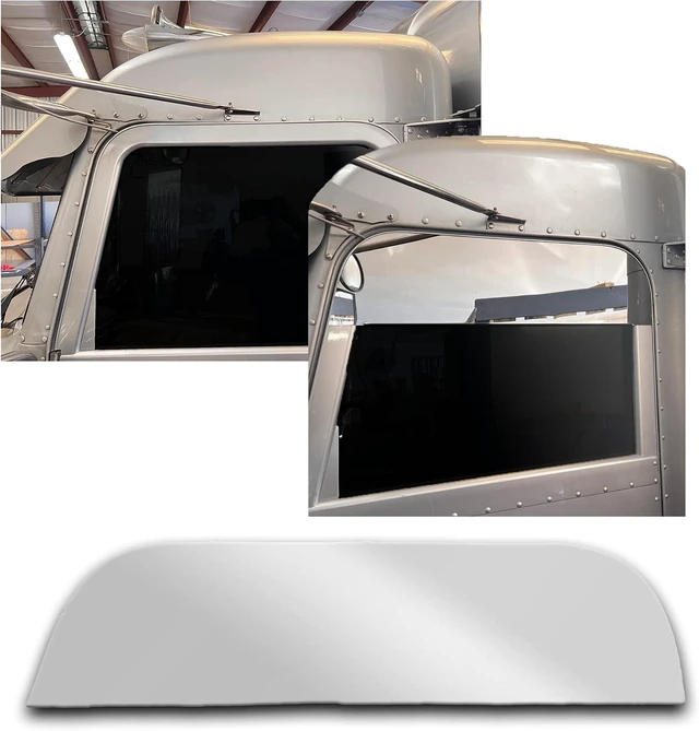 Main image of Peterbilt 379 99-2005 8 Inch Window Chops Set Stainless Steel, Aftermarket Replacement Part (Not OEM). Made in USA
