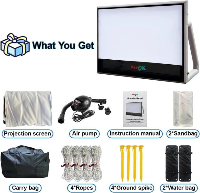Alt view image 7 of 7 - 10FT(120IN) Inflatable Projector Screen