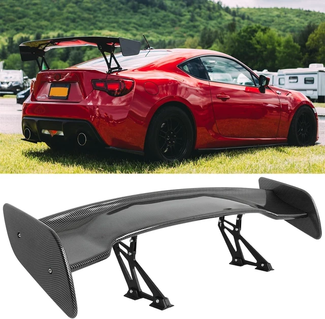 Main image of 47 Inch GT Rear Spoiler for Car, Carbon Fiber GT Style Truck Wing Spoiler Compatible with Chevy Corvette Camaro Nissan Lexus Ford Mustang Hyundai Elantra Honda Civic Nissan Toyota Mazda