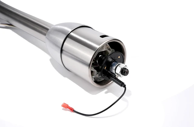 Alt view image 4 of 7 - 28" Polish Tilt Manual Universal Steering Column w/ 9 Hole Wheel Adapter No Key