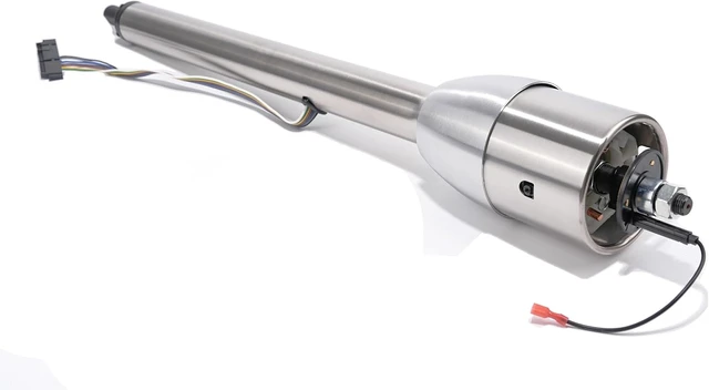Alt view image 5 of 7 - 28" Polish Tilt Manual Universal Steering Column w/ 9 Hole Wheel Adapter No Key