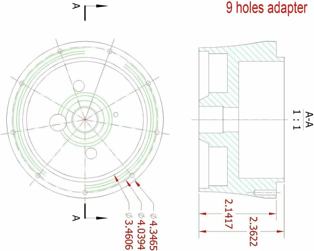 Alt view image 6 of 7 - 28" Polish Tilt Manual Universal Steering Column w/ 9 Hole Wheel Adapter No Key