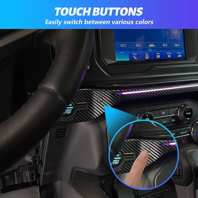 Alt view image 7 of 7 - Car Interior Atmosphere Light 7 Colors LED Strip Lights for Ford Bronco