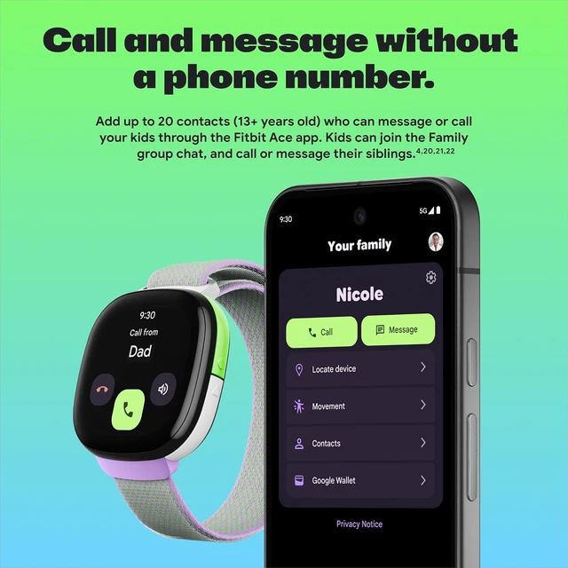 Alt view image 4 of 7 - Fitbit Ace LTE - Kids Smartwatch with Call, Message, GPS, and Activity-Based Games, Ace Pass Data Plan Required - Mild - Strange Arcade