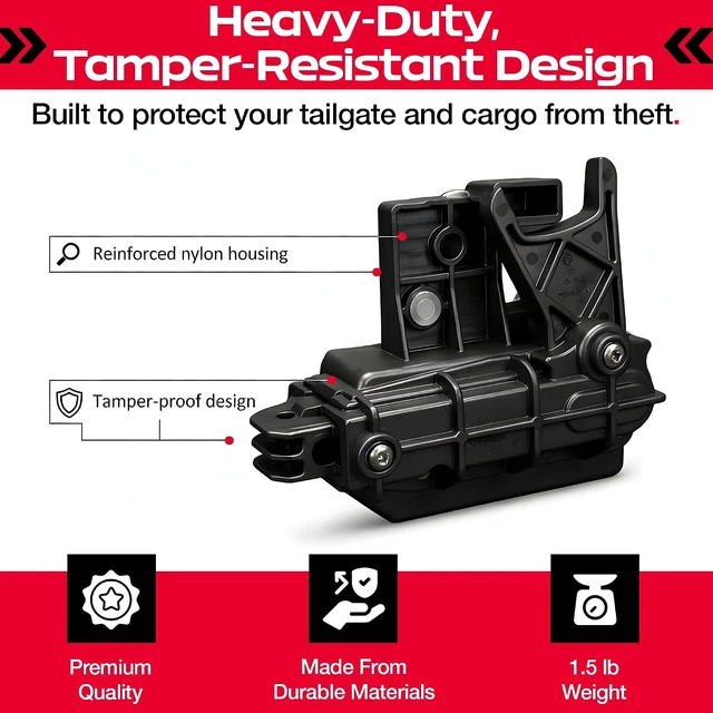 Alt view image 5 of 7 - Toyota Tacoma Tailgate Lock Power Tailgate Anti-Theft Lock with Plug & Play T-Harness Fits Tacoma/Tundra 2016-2023 Models (PL8547TAC)