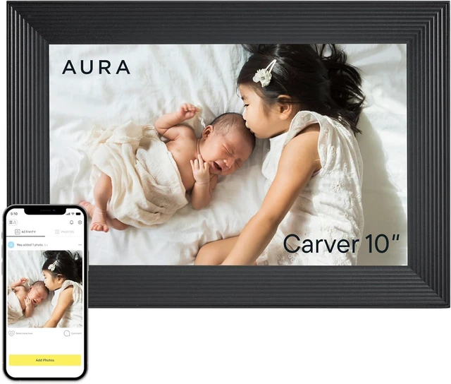 Main image of Digital HD Picture Frame, Best Frame for Gifting, (10" - Carver Black)