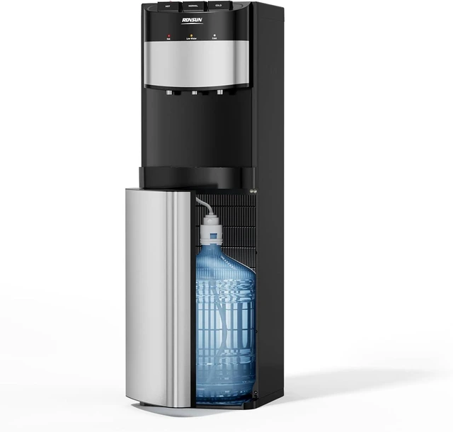 Main image of Bottom-Load Water Cooler Dispenser, 3 Temperature Settings 3L Cold Tank, Child Lock, No Lift Easy Loading, Compression Refrigeration, Fits 3 or 5 Gallon Bottles for Home & Office, ETL Listed
