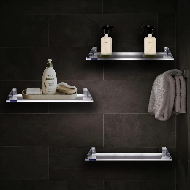 Main image of 48" x 12" Stainless Steel Wall Shelf with Side Guards, NSF