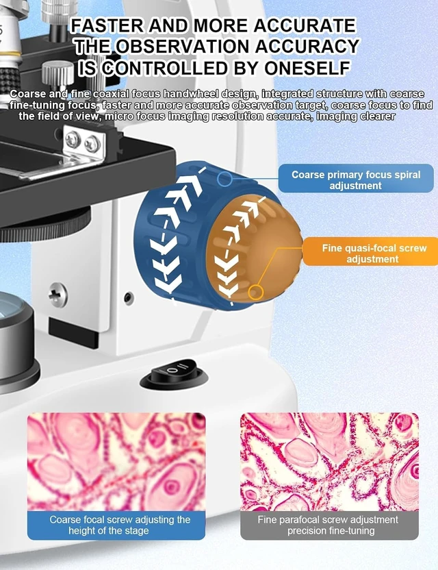 Alt view image 7 of 7 - Microscope for Adults WF10x and WF25x Eyepiece