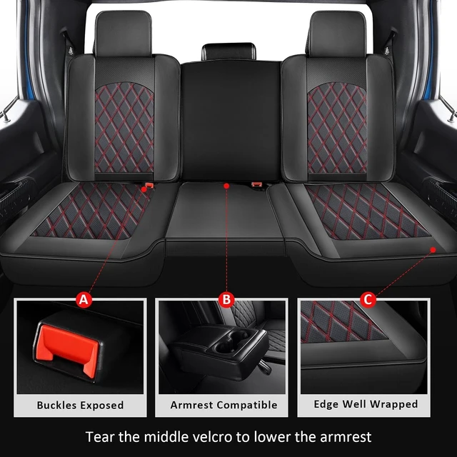 Alt view image 4 of 7 - Ram Seat Covers Full Set Leather for 2009-2026 RAM 1500/2500/3500