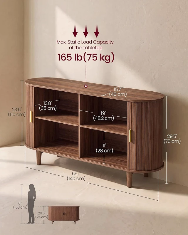 Alt view image 2 of 7 - Storage Cabinet, Sideboard with Adjustable Shelves