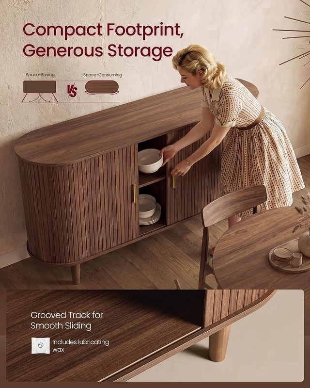 Alt view image 5 of 7 - Storage Cabinet, Sideboard with Adjustable Shelves