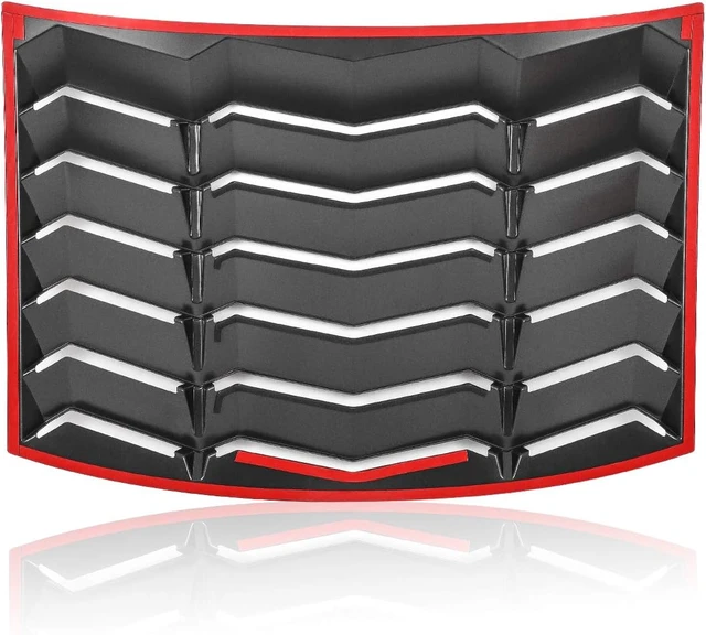 Alt view image 3 of 7 - Window Louvers 2010-2015 Rear+Side Set Sun Shade Windshield Cover Matte Black Compatible with Chevrolet Chevy Camaro 2010 2011 2012 2013 2014 2015