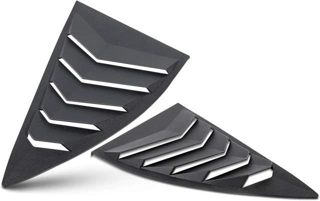 Alt view image 5 of 7 - Window Louvers 2010-2015 Rear+Side Set Sun Shade Windshield Cover Matte Black Compatible with Chevrolet Chevy Camaro 2010 2011 2012 2013 2014 2015