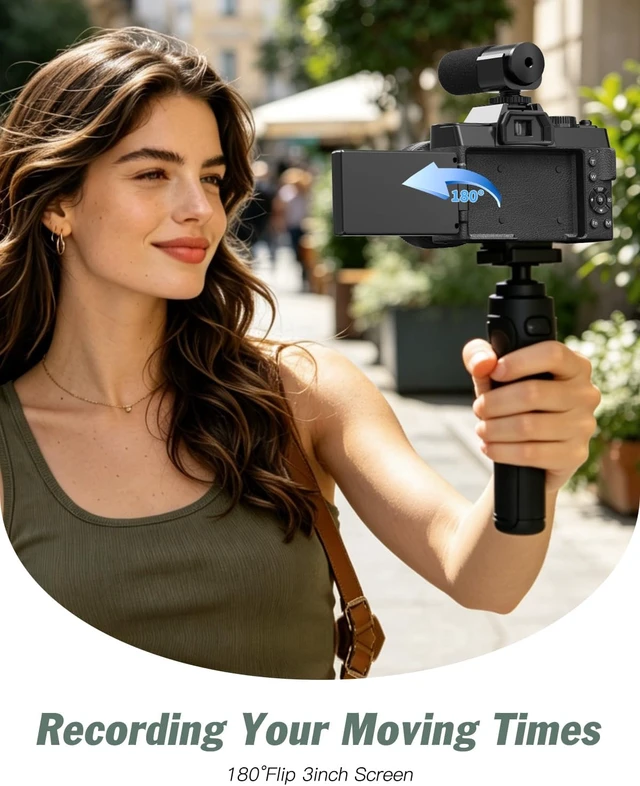 Alt view image 4 of 7 - 8K 64MP Digital Cameras for Photography,16X Zoom and Microphone
