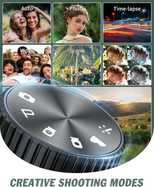 Alt view image 6 of 7 - 8K 64MP Digital Cameras for Photography,16X Zoom and Microphone