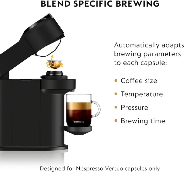 Alt view image 5 of 5 - Vertuo Next Coffee & Espresso Maker by De'Longhi, Black