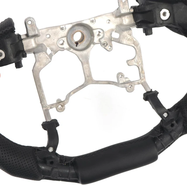 Alt view image 7 of 7 - for Toyota 4Runner 2010-2024, Tundra 2014-2021, Tacoma 2012-2023, Sequoia 14-22 Steering Wheel Replacement Part BLACK Perforated Leather No Strip (No Heating Function)