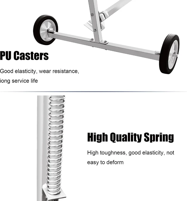 Alt view image 3 of 7 - Adjustable Bumper Stand,Car Door Painting Rack with 360° Rotatable Brake Wheels,Automotive Painting Holder for Fixing Car Body Parts and Door Painting (2 Wheels), 202310042