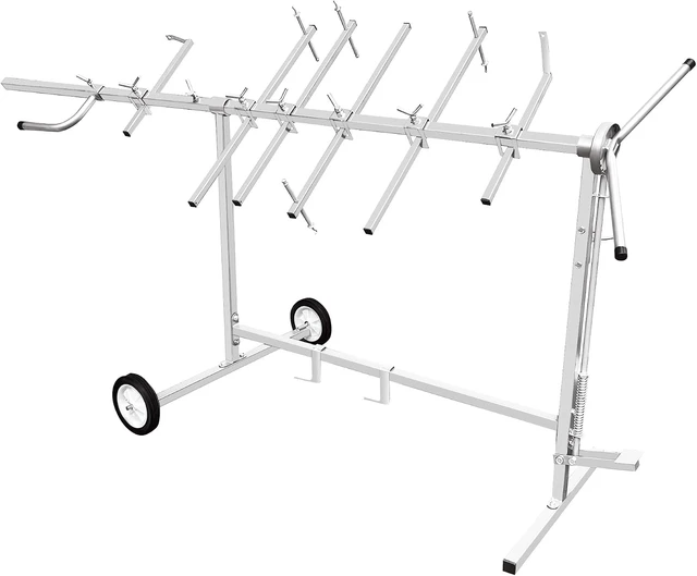 Alt view image 7 of 7 - Adjustable Bumper Stand,Car Door Painting Rack with 360° Rotatable Brake Wheels,Automotive Painting Holder for Fixing Car Body Parts and Door Painting (2 Wheels), 202310042