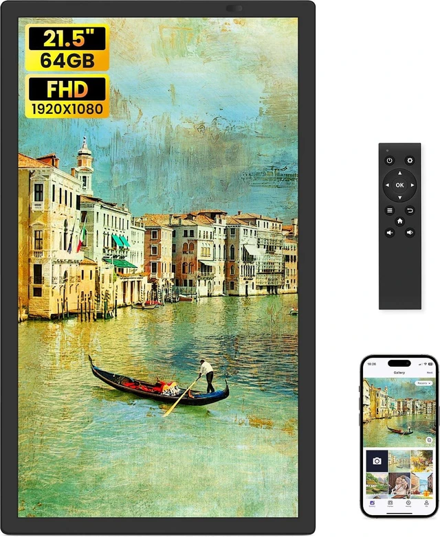 Main image of Uhale 21.5 Large Digital Picture Frame 64GB Photo Frame WiFi Remote Control