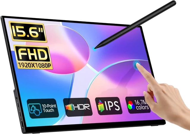 Main image of Portable Monitor Touchscreen 15.6" with MPP Stylus Pen FHD 1080P