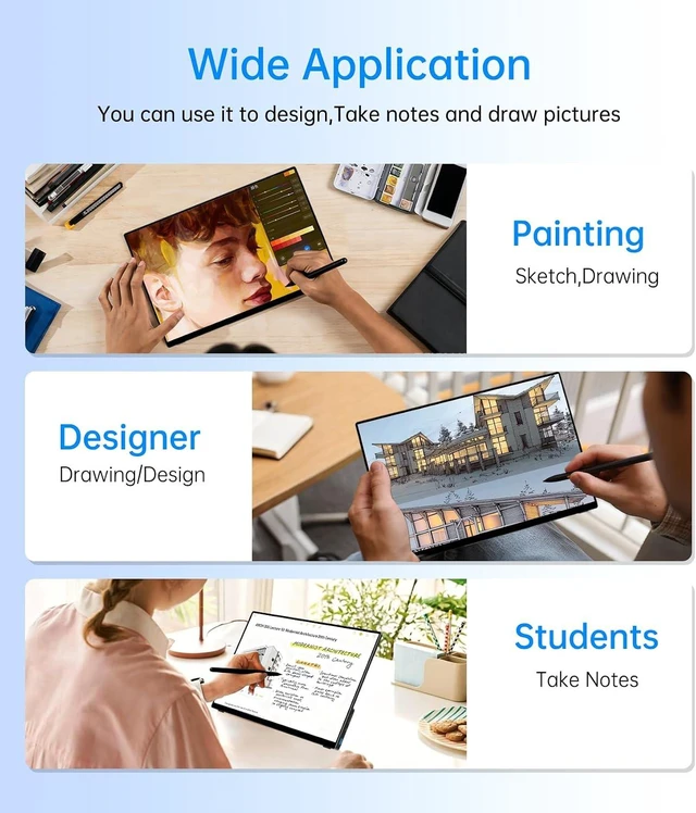 Alt view image 5 of 7 - Portable Monitor Touchscreen 15.6" with MPP Stylus Pen FHD 1080P