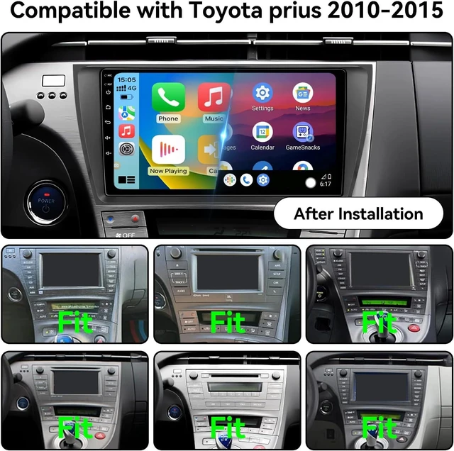 Alt view image 2 of 7 - Android 13 Radio Compatible with Toyota Prius 2010-2015