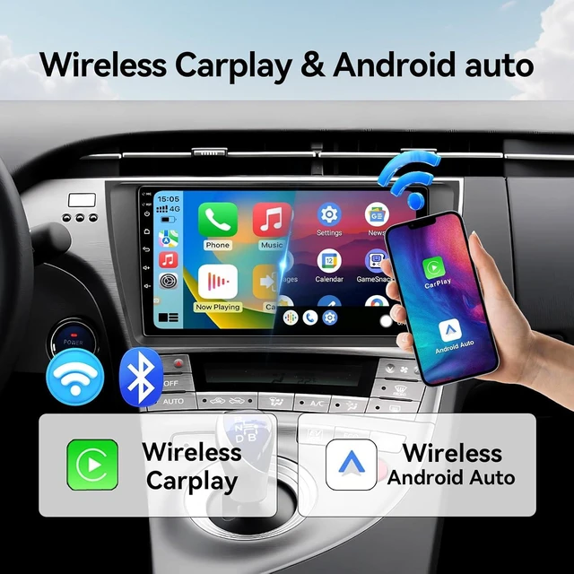 Alt view image 3 of 7 - Android 13 Radio Compatible with Toyota Prius 2010-2015
