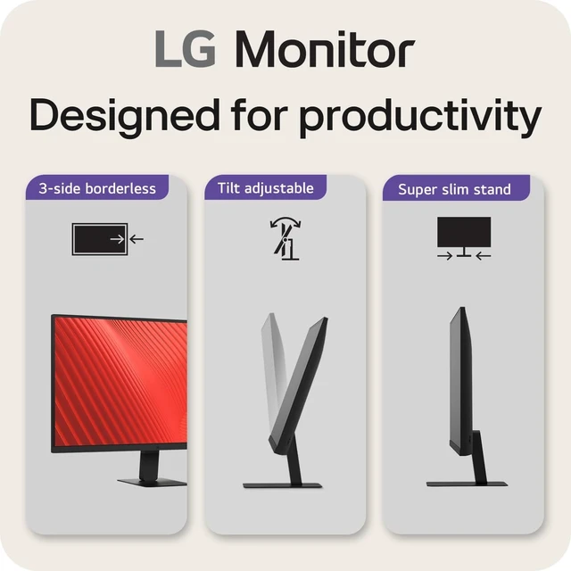 Alt view image 5 of 7 - 27U631A-B 27-inch QHD (2560 x 1440) IPS Computer Monitor, 100Hz, 5ms, HDR10, Reader Mode, Flicker Safe, HDMI, USB Type-C 15W PD, Black