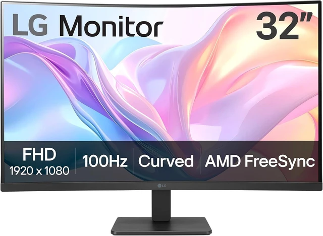 Main image of 32MR50C-B Curved Monitor 32-Inch FHD 100Hz FreeSync OnScreen Control Dynamic Action Sync Black Stabilizer Tilt Stand (HDMI) - Black