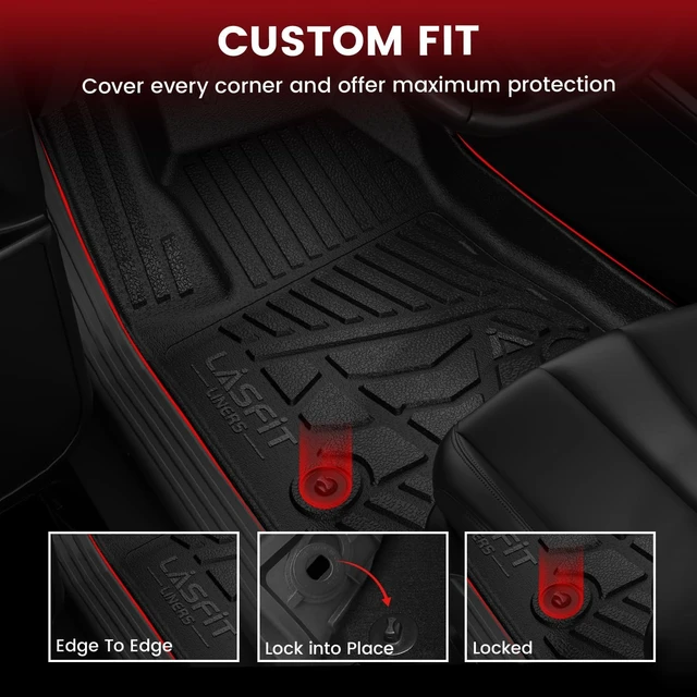 Alt view image 3 of 7 - Floor Mats & Cargo Liner 2021-2026 & Only 7 Seats (Not for 8/9 Seats) for Chevy Suburban/GMC Yukon XL(Only Yukon XL, Not Fit Yukon)/Cadillac Escalade ESV(Only Escalade ESV, Not Fit Escalade)