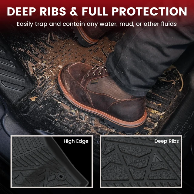 Alt view image 5 of 7 - Floor Mats & Cargo Liner 2021-2026 & Only 7 Seats (Not for 8/9 Seats) for Chevy Suburban/GMC Yukon XL(Only Yukon XL, Not Fit Yukon)/Cadillac Escalade ESV(Only Escalade ESV, Not Fit Escalade)