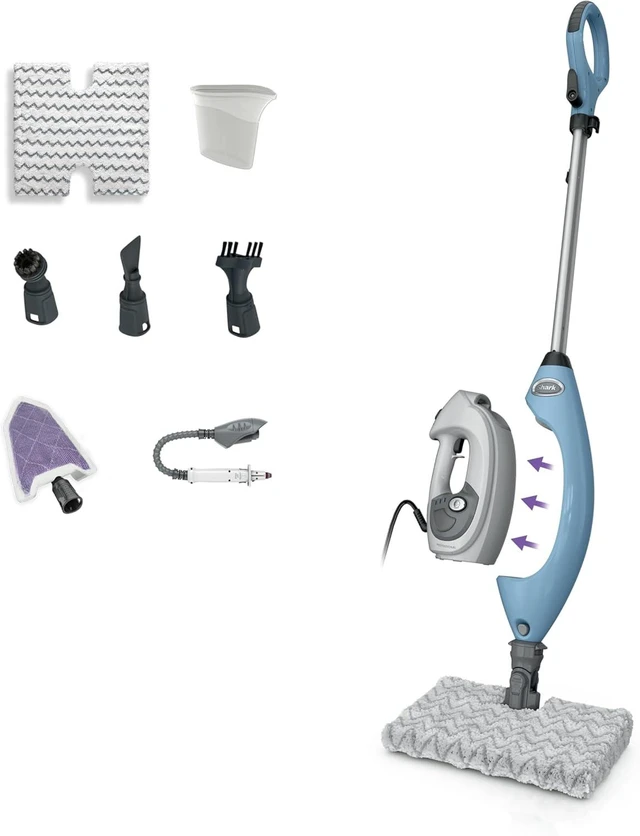 Main image of Lift-Away Steam Mop with Detachable Handheld Steam, Blue, S3972BRN