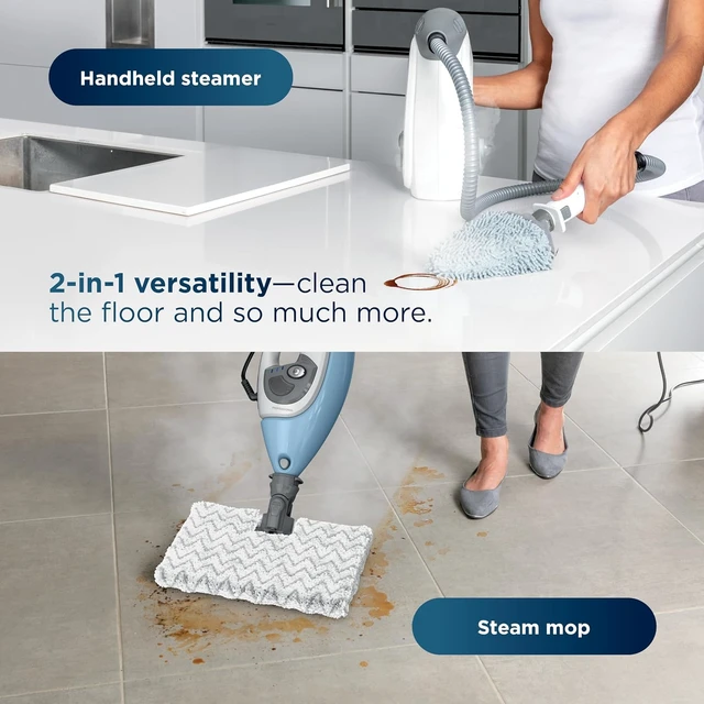 Alt view image 2 of 7 - Lift-Away Steam Mop with Detachable Handheld Steam, Blue, S3972BRN