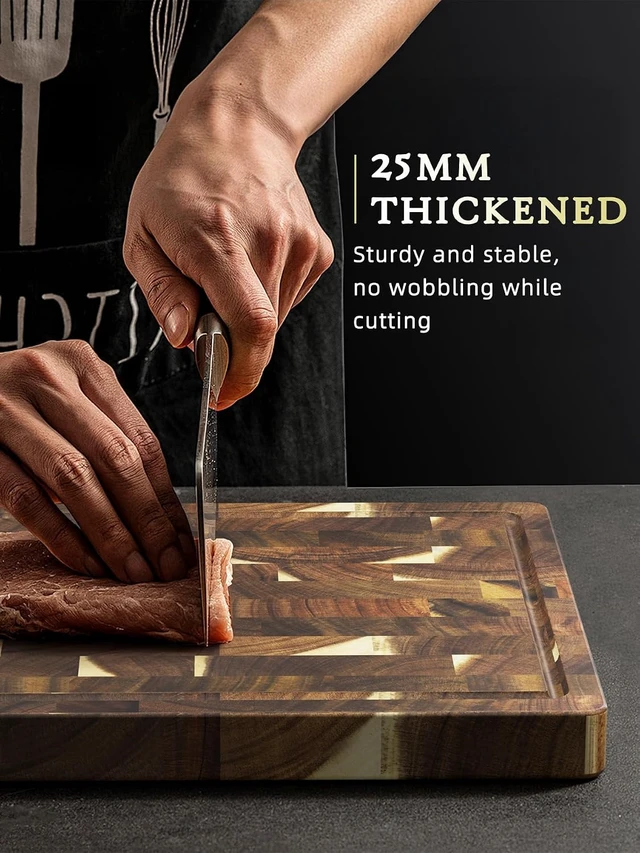 Alt view image 6 of 7 - 3 Packs Cutting Board Set, Extra Large Acacia Wood Cutting Boards