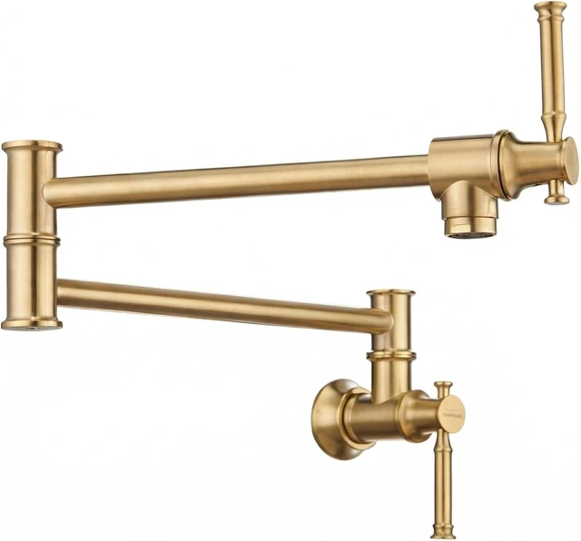 Main image of Brushsed Gold Pot Filler Kitchen Faucet, PF317-SG