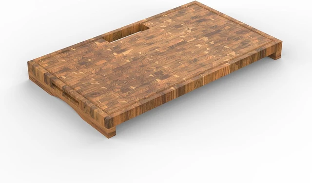 Main image of Teak Cutting Board 29x18 with Waste Chute & Juice Groove
