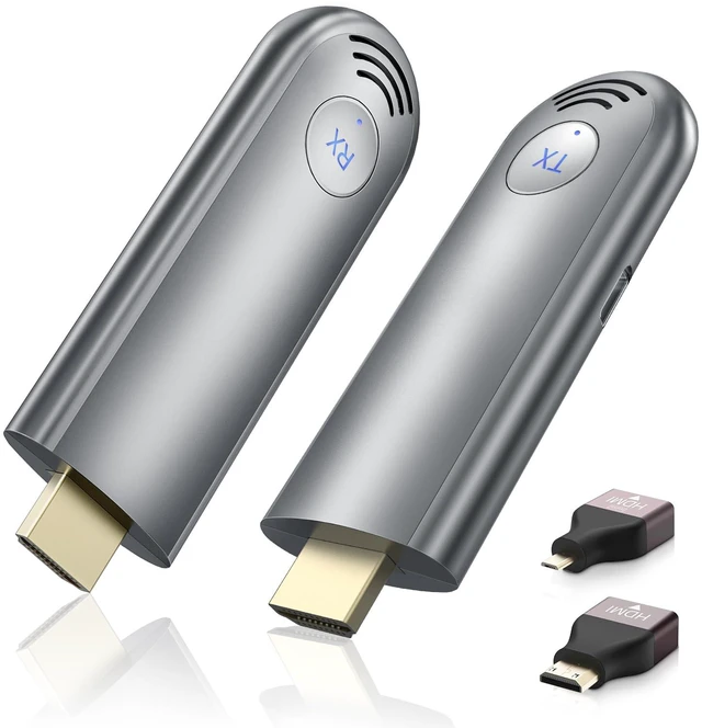 Main image of Wireless HDMI Transmitter and Receiver, Plug & Play Portable 2.4G/5G Wireless HDMI Extender Kit for Streaming Video and Audio to Monitor from Laptop/PC/TV Box/Projector