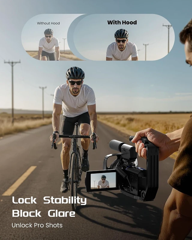 Alt view image 5 of 7 - 5K Video Camera Camcorder, UHD 64MP Vlogging Camera for YouTube with 3" 270° Rotatable Touch Screen, Digital Camera with IR Night Vision, 16X Zoom/WiFi/Webcam/HD/32GB Card/2 Batteries/Microphone