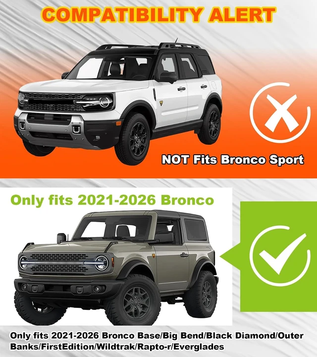 Alt view image 3 of 7 - LED Hood Handle Trail Sight Lights for Ford Bronco 2021-2026 Accessories