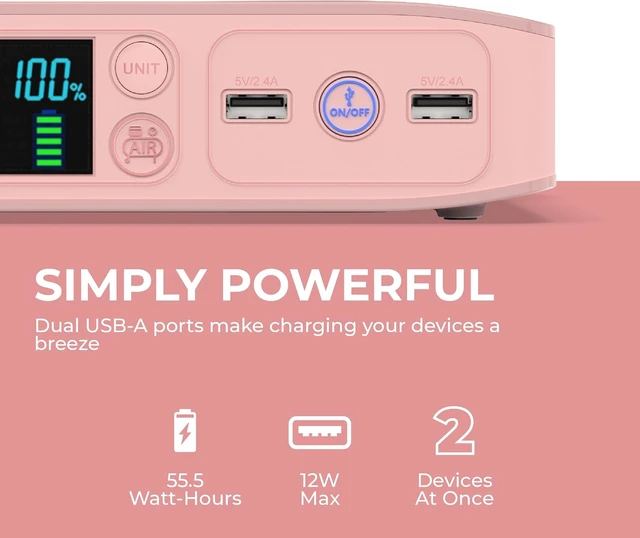 Alt view image 4 of 7 - Bolt Air+ 55500 Portable Car Battery Jump Starter