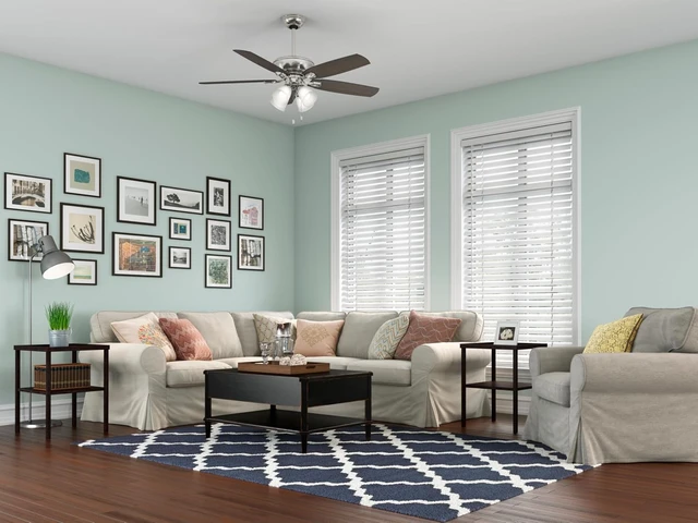 Alt view image 6 of 7 - Amberlin, Indoor, Ceiling Fan, Pull Chain, 52 inch, Brushed Nickel