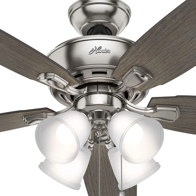 Alt view image 7 of 7 - Amberlin, Indoor, Ceiling Fan, Pull Chain, 52 inch, Brushed Nickel