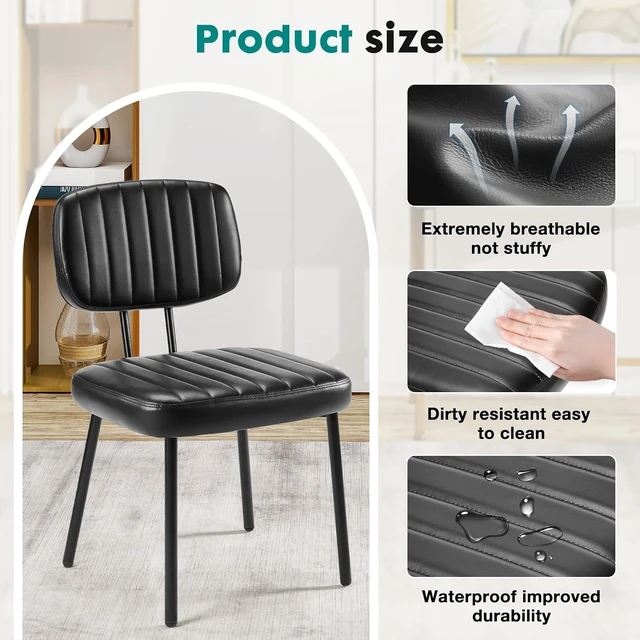 Alt view image 5 of 7 - Dining Chairs Set of 4, Mid Century Modern Kitchen Chairs