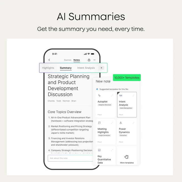 Alt view image 5 of 7 - NotePin S Wearable AI Voice Recorder, Transcribe & Summarize, Black