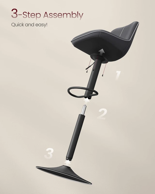 Alt view image 7 of 7 - Bar Stools Set of 4, Swivel, Adjustable Height, Spliced Design