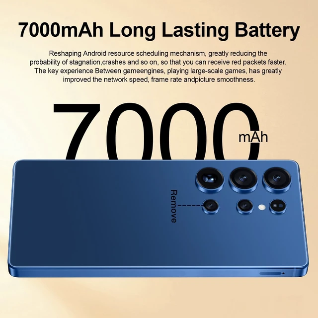 Alt view image 5 of 7 - I25 Ultra: Powerhouse 16GB/512GB, 2-Day 7000mAh Battery, Huge 6.99" Android 14 Phone w/Built-in Stylus - Your All-in-One Device The Superior Choice (Blue)