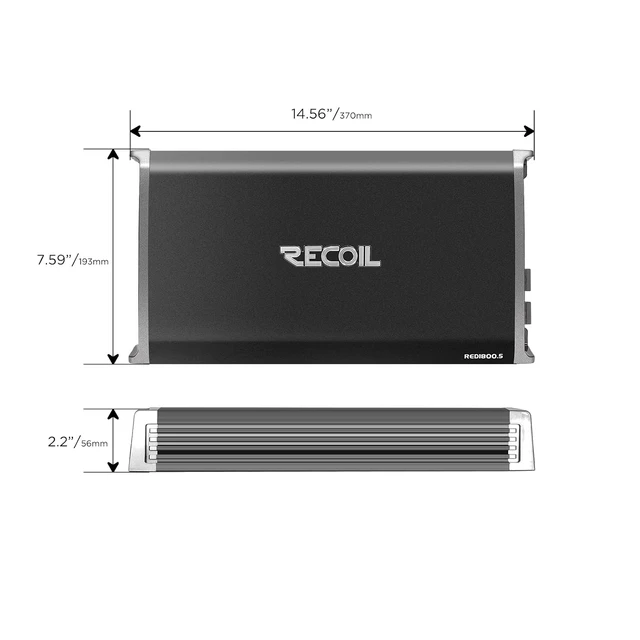 Alt view image 6 of 6 - RED1800.5 Class-D Car Audio 5-Channel Amplifier 1800W Max Power